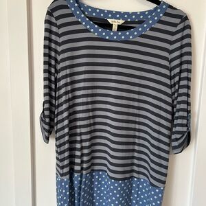 Matilda Jane Multicolor Striped and Polka Dot Women's Top